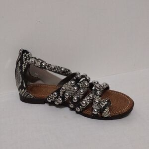 Sam Edelman Circus Gladiator Strappy Studded Snake Print Sandals US 6 Boho Chic